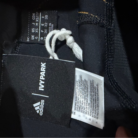 Ivy Park x Adidas Mesh Panel Leggings Black and Brown —Size XS - Picture 6 of 9